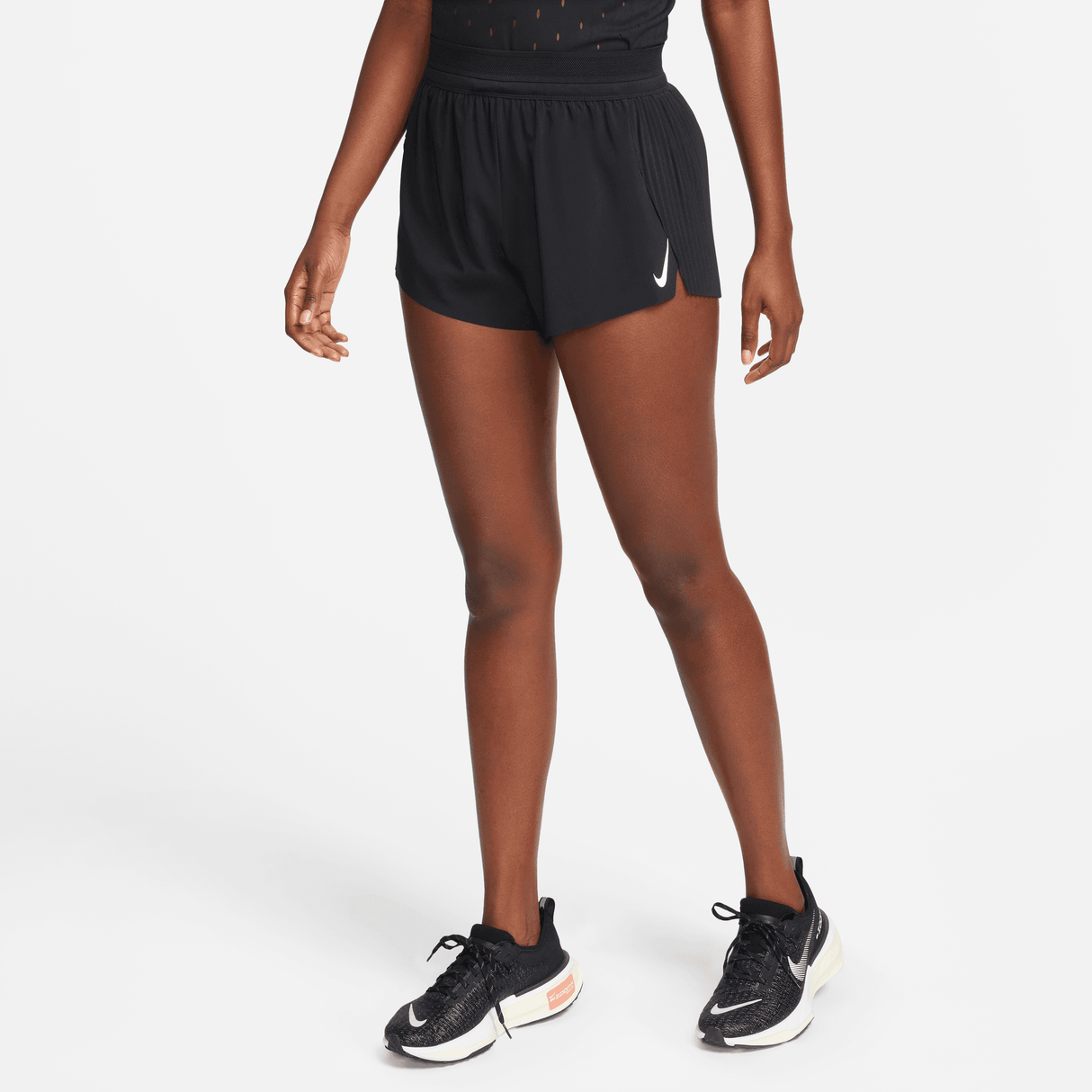 Nike - AeroSwift Dri-FIT ADV Mid-Rise Brief-Lined 3" Running Shorts - Femme