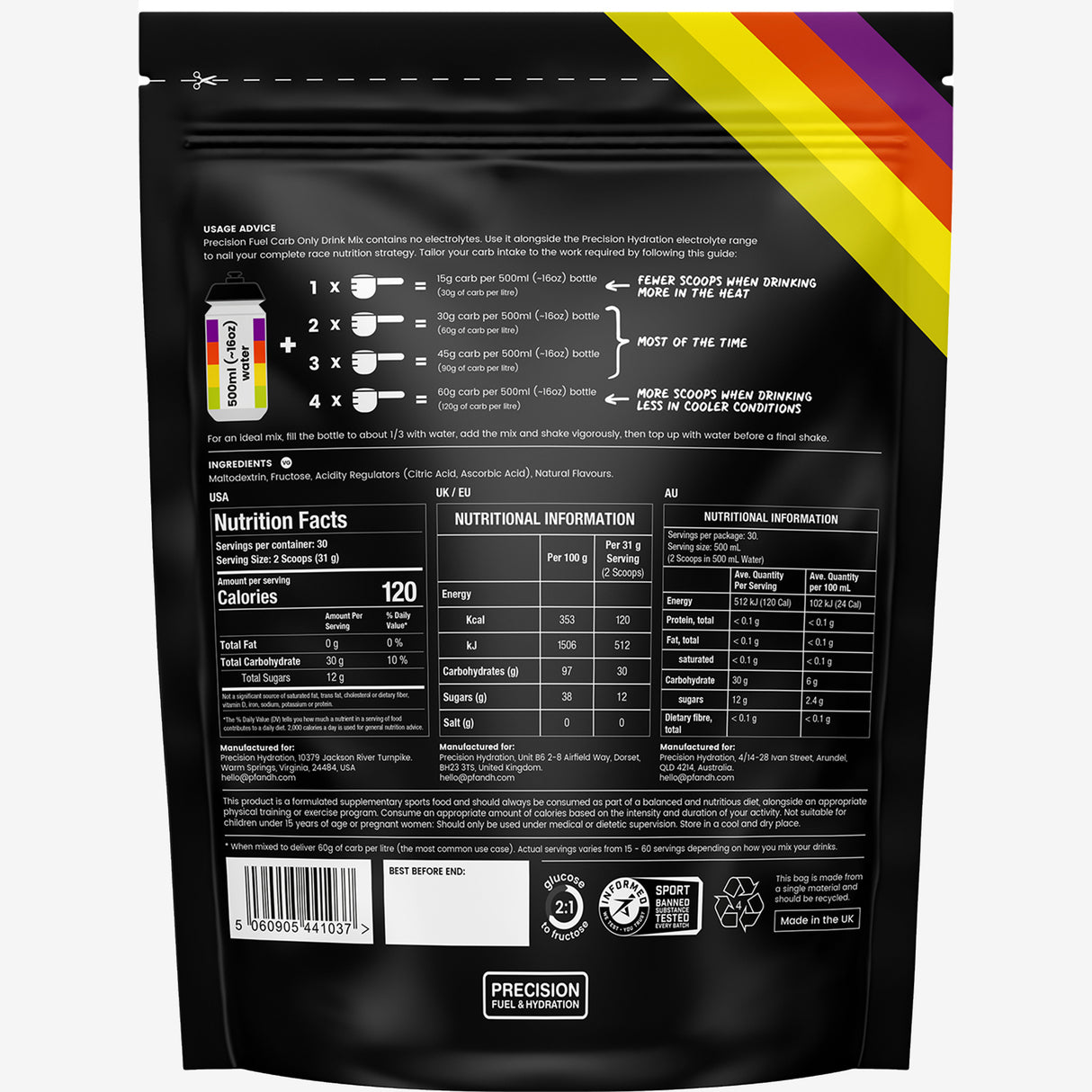 Precision Fuel - Carb Only Drink Mix (930g)