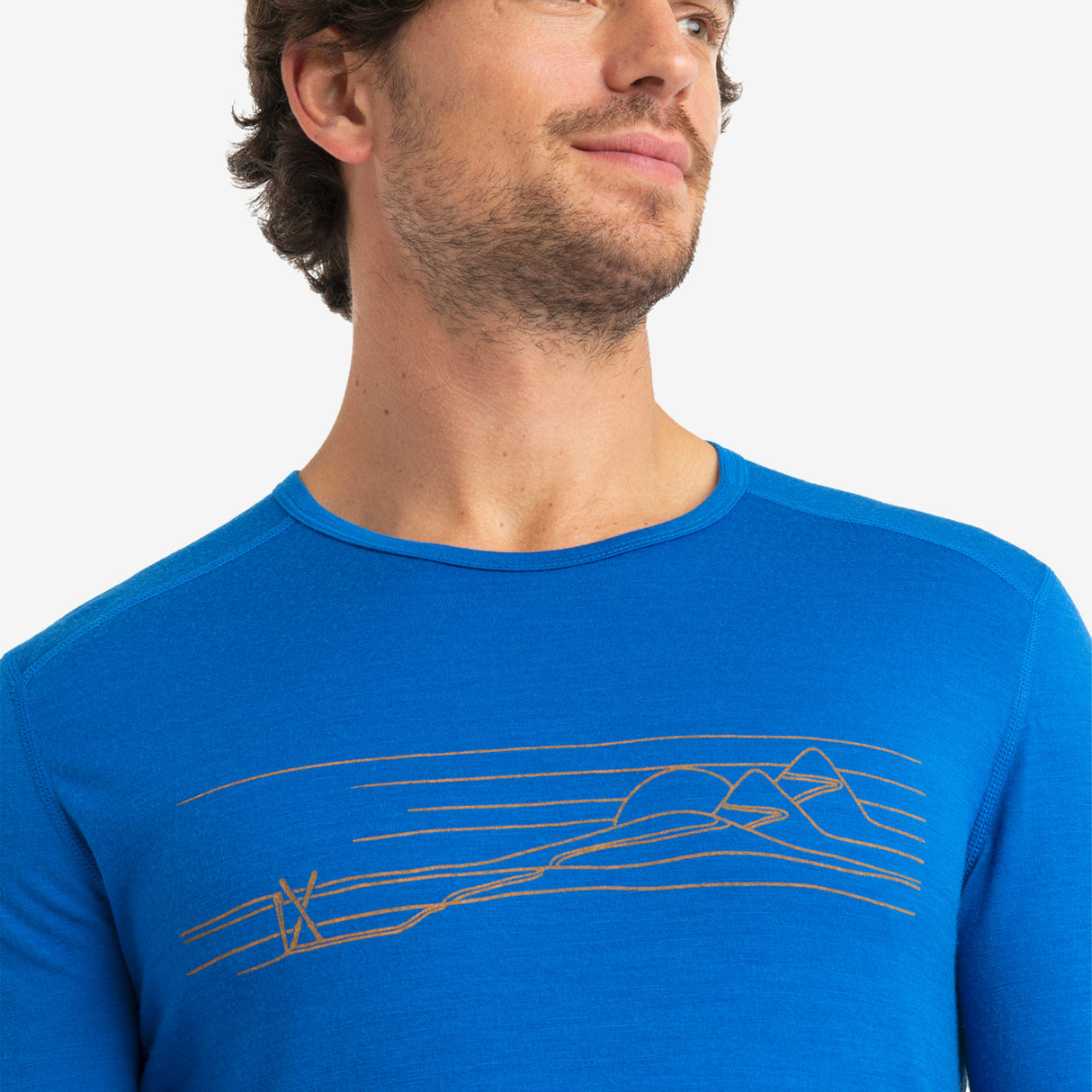 Icebreaker - 200 Oasis Ls Crewe Ski Stripes - Homme