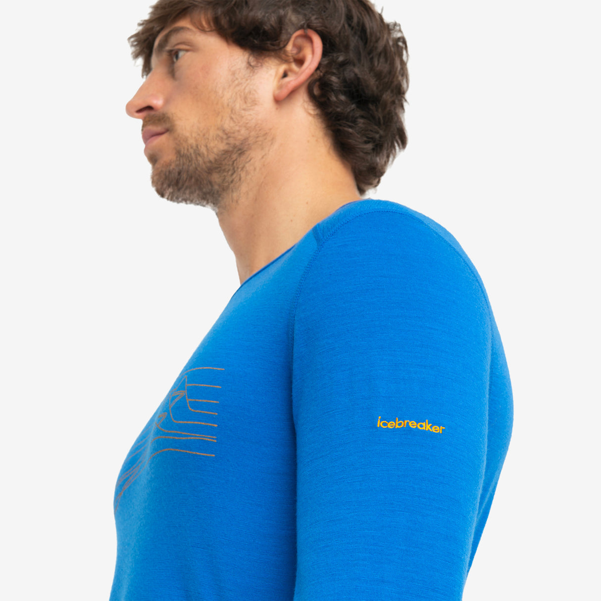 Icebreaker - 200 Oasis Ls Crewe Ski Stripes - Homme