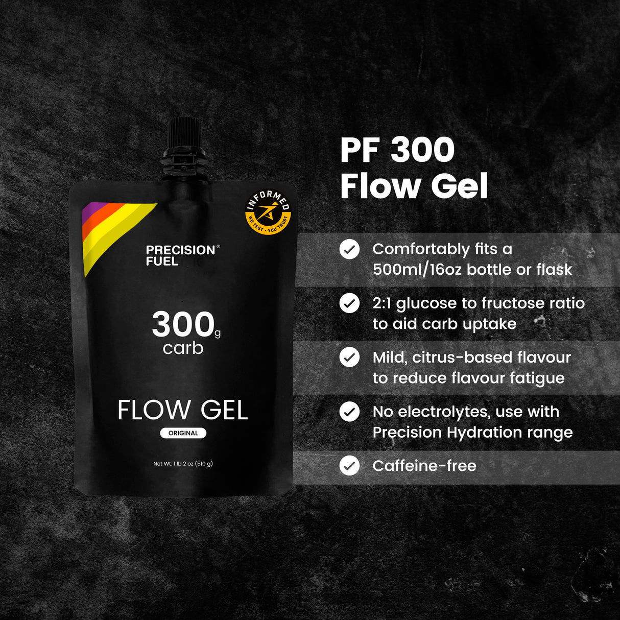Precision Fuel - 300g Carbs Flow Gel (510g)