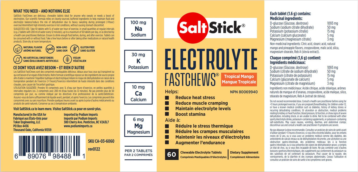 SaltStick - FastChews (60 unités)