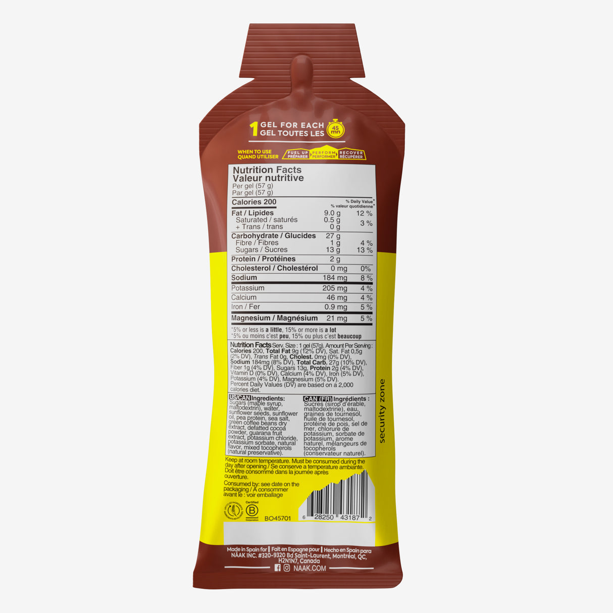 Naak - Gel énergétique (Boite de 12)