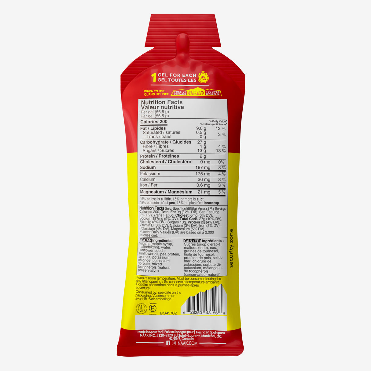 Naak - Gel énergétique (Boite de 12)