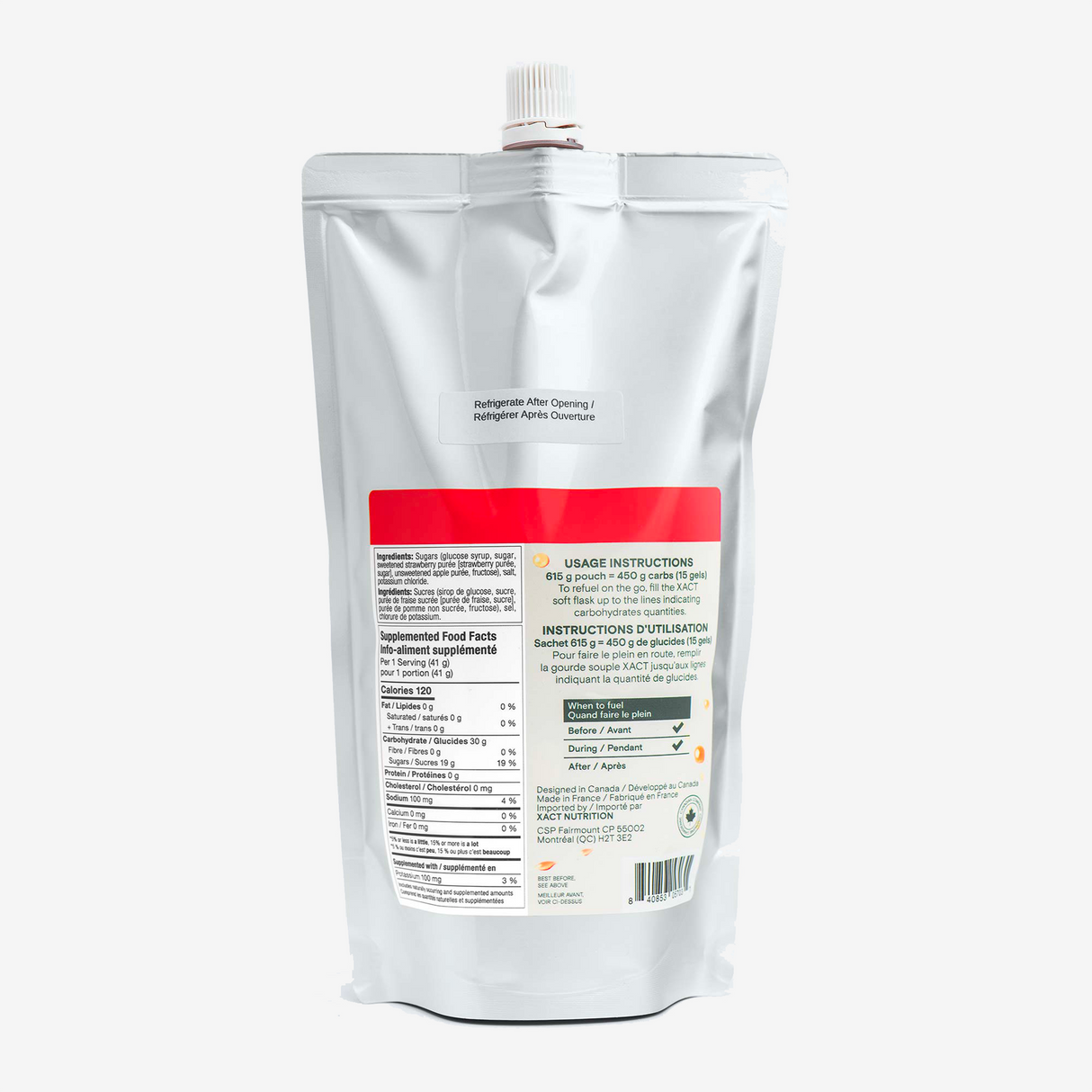 Xact Nutrition - Gel de fruits énergétiques vrac (615g - 15 portions)