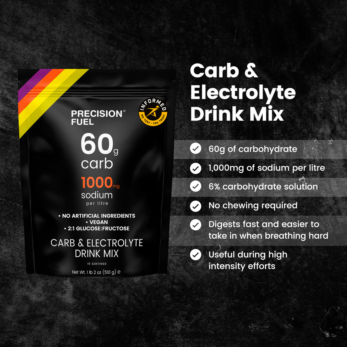 Precision Fuel - Carb & Electrolyte Drink Mix (510g)