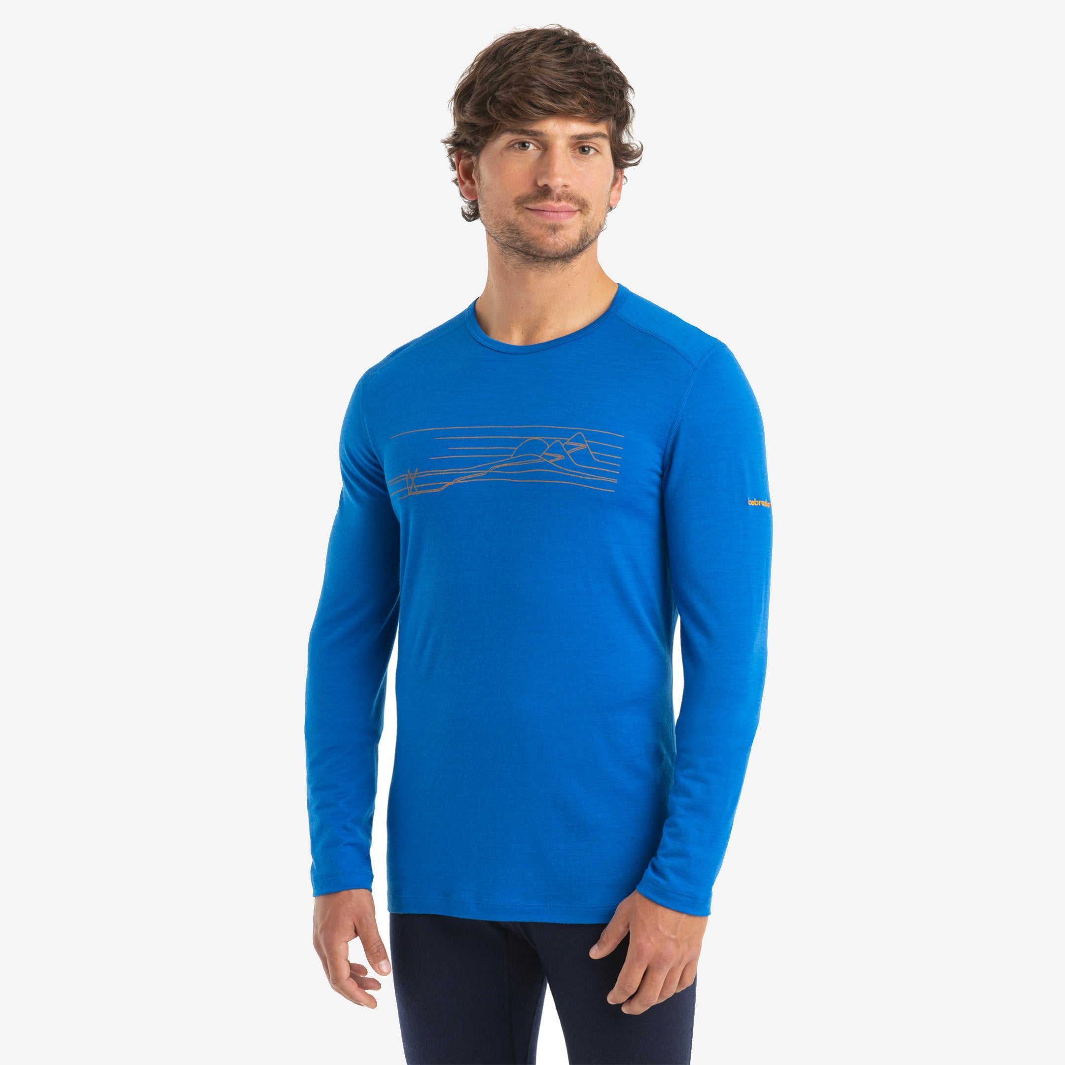 Icebreaker - 200 Oasis Ls Crewe Ski Stripes - Homme