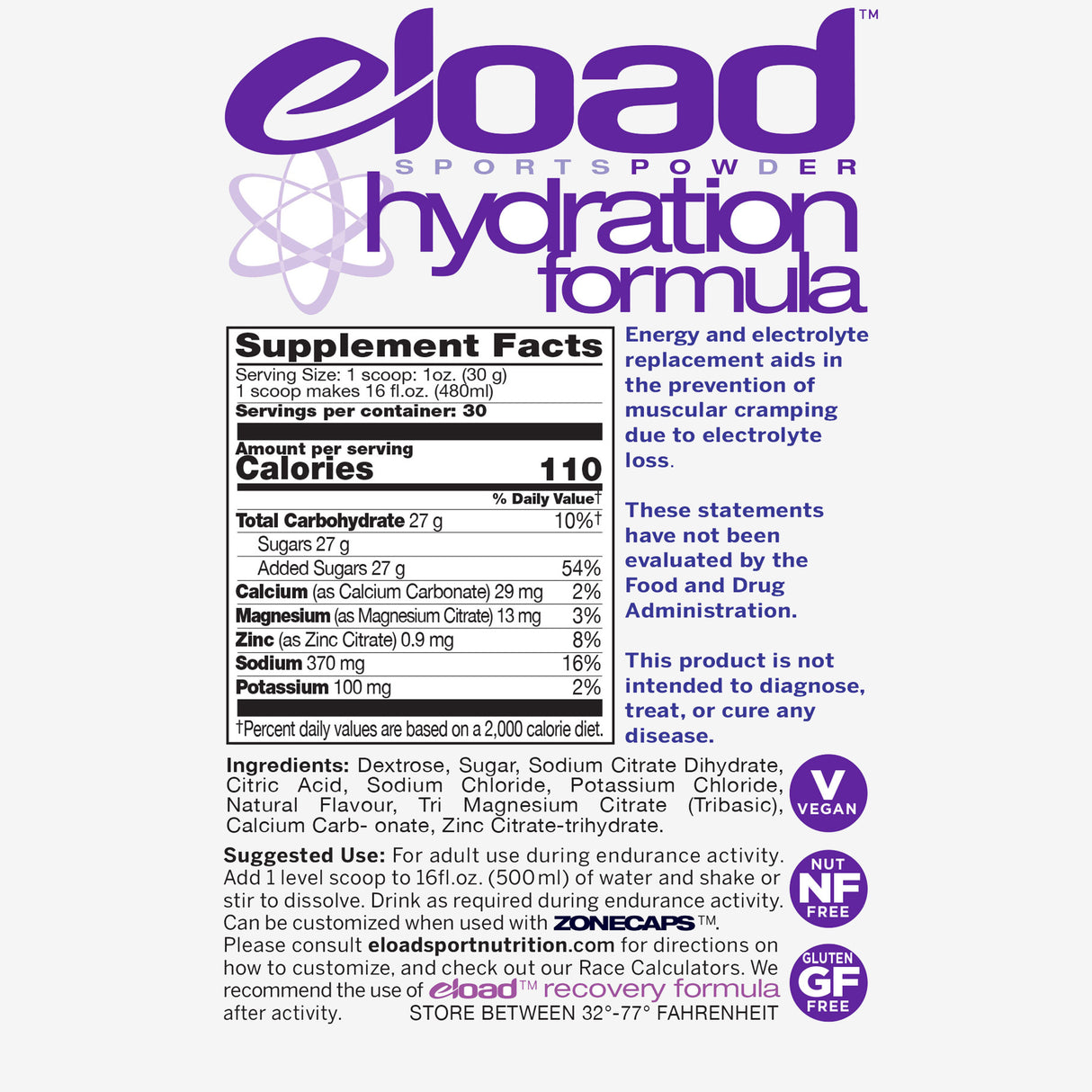 Eload - Hydration Formula Drink Mix (900g)