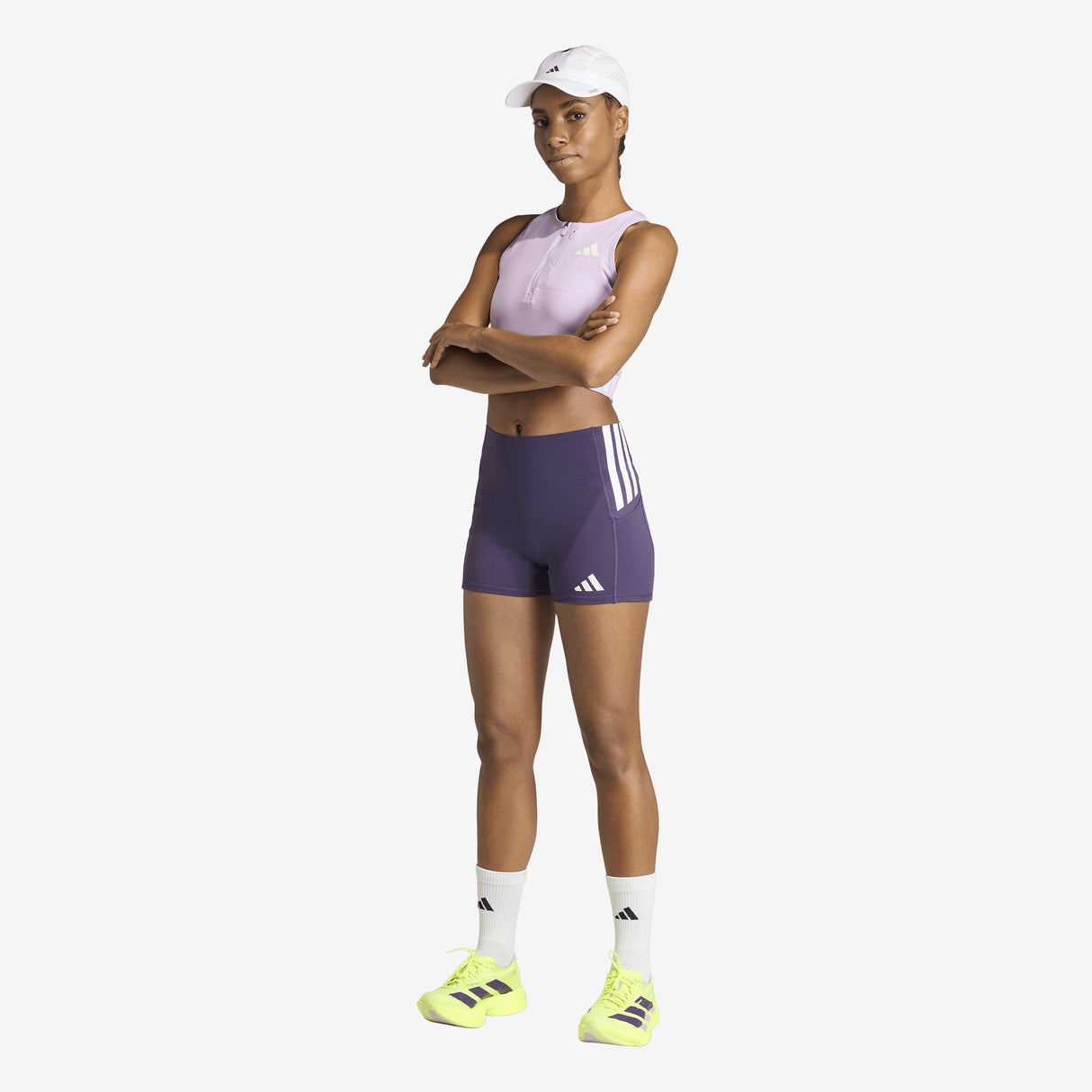 Adidas - Adizero Short Leggings 3'' - Femme