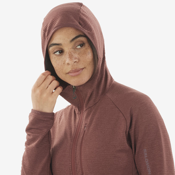 Salomon - Essential Lightwarm Full-zip Hooded - Femme