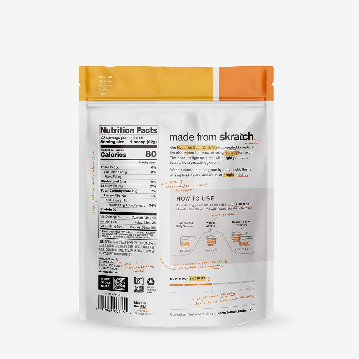 Skratch Labs - Drink Mix - 440g