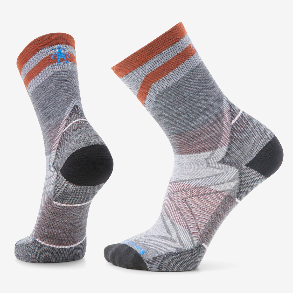 Smartwool - Run Zero Cushion Mid Crew Pattern Socks - Unisexe