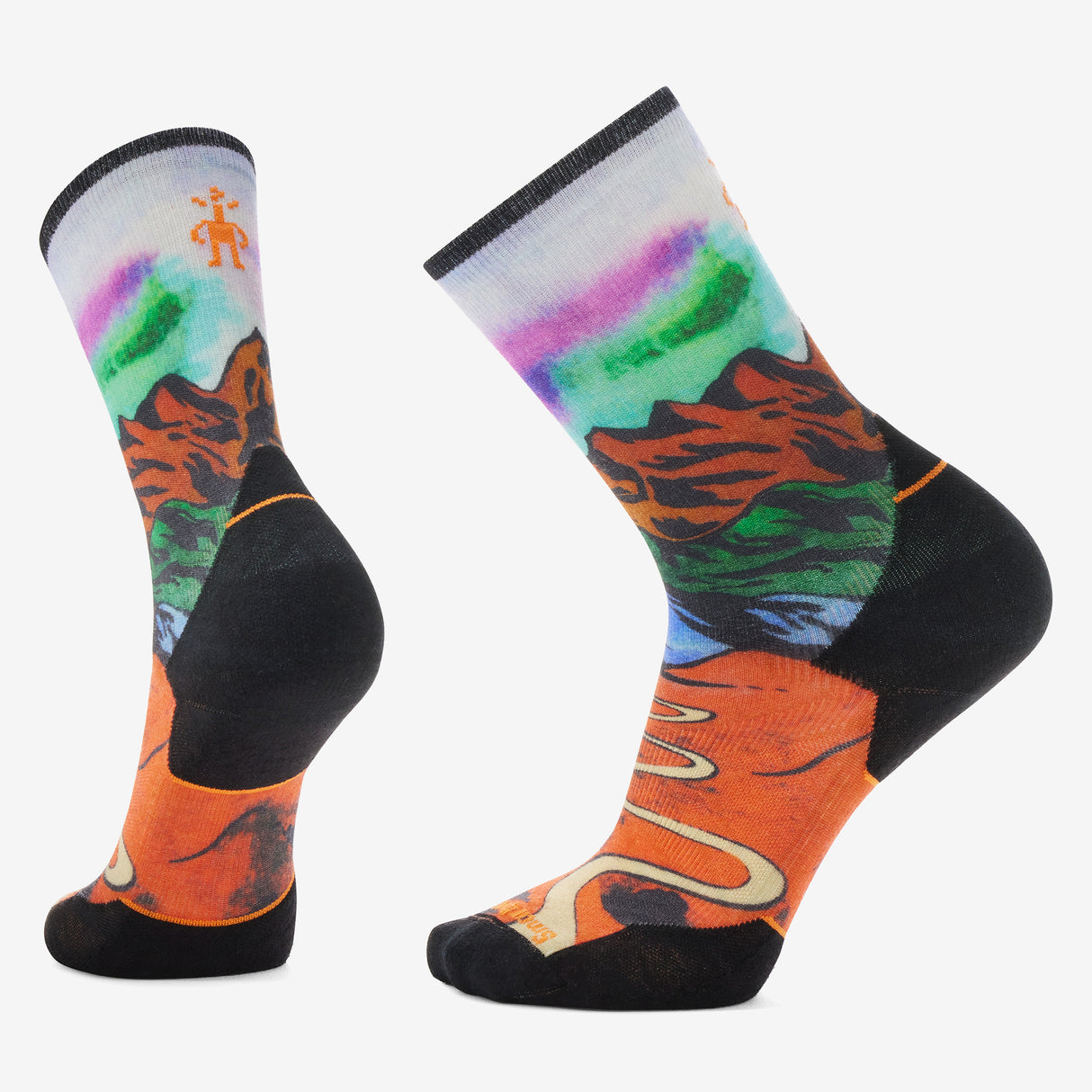 Smartwool - Trail Run Targeted Cushion Singletrack Print Crew Socks - Unisex