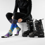 Smartwool - Ski Zero Cushion Galactic Ski Print OTC Socks﻿ - Femme