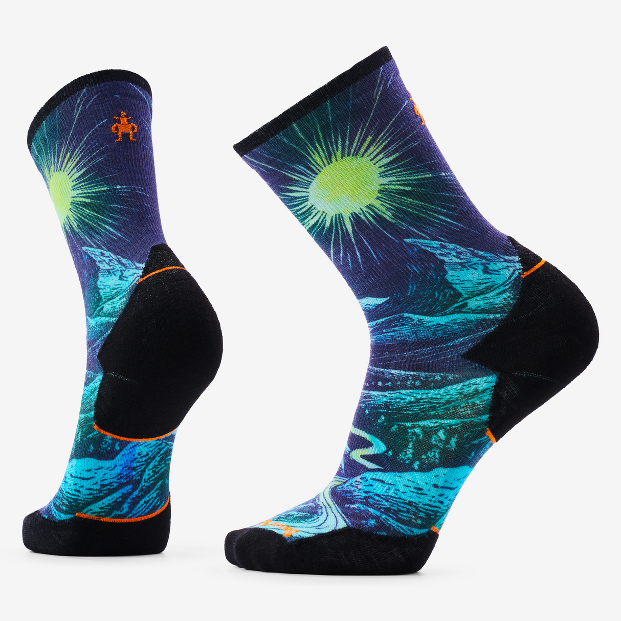 Smartwool - Trail Run Targeted Cushion Treeline Print Crew Socks