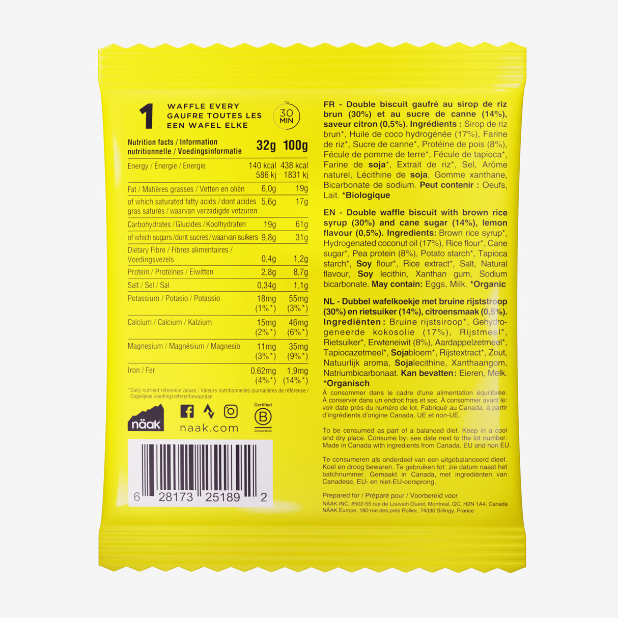 Naak - Energy Waffle - Box