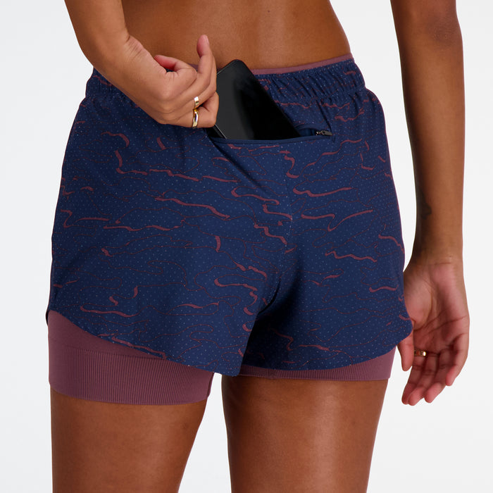 New Balance - RC Printed 2-in-1 Short 3" - Femme