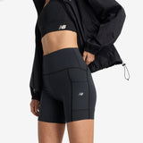 New Balance - NB Sleek Pocket High Rise Short 6 - Femme