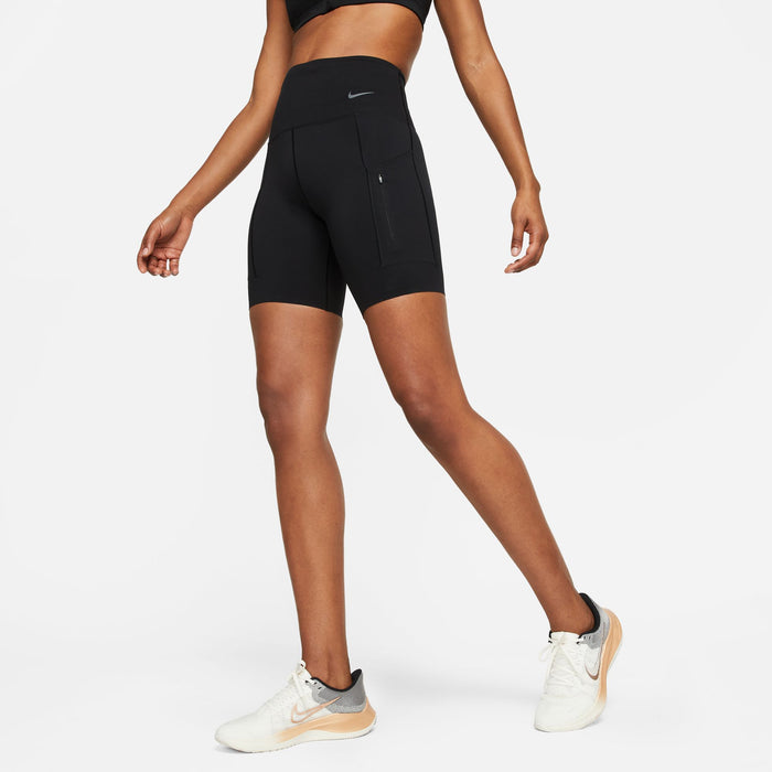 Nike - Go Women's Firm-Support High-Waisted 8" Biker Shorts with Pockets - Femme