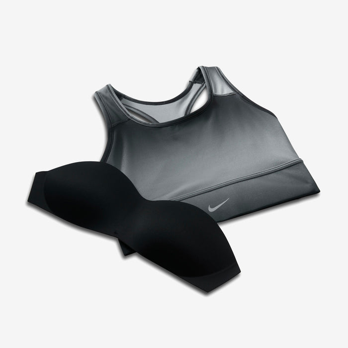 Nike Swoosh Medium-Support Longline Padded Sports Bra Black