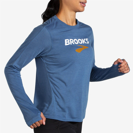 Brooks - Distance Graphic Long Sleeve - Femme - Le coureur nordique