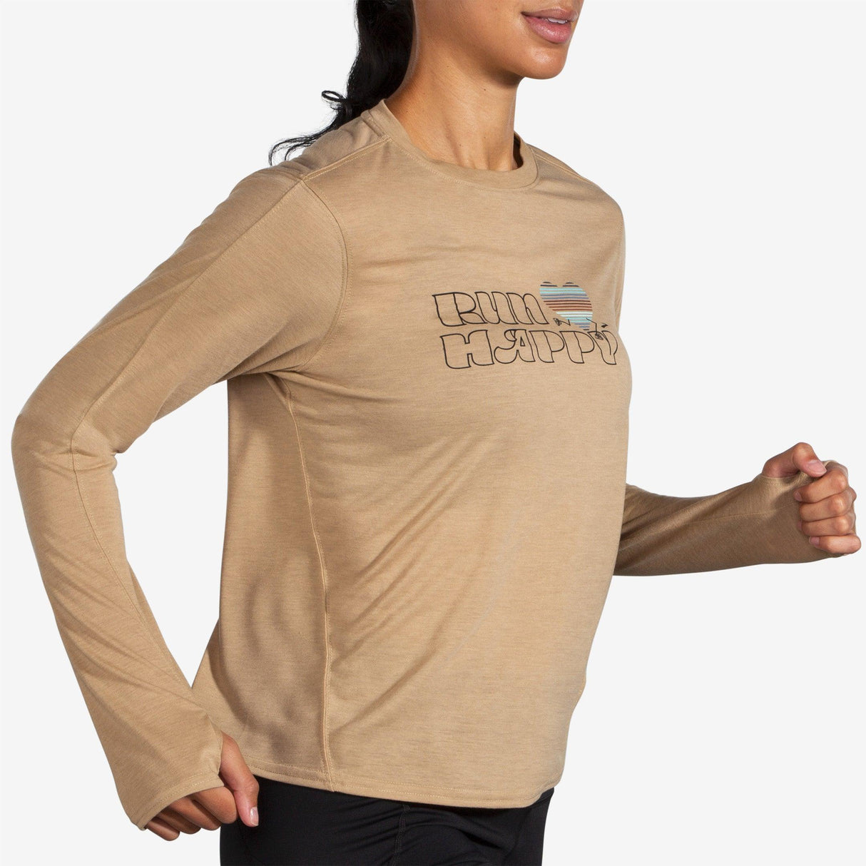 Brooks - Distance Graphic Long Sleeve - Femme - Le coureur nordique