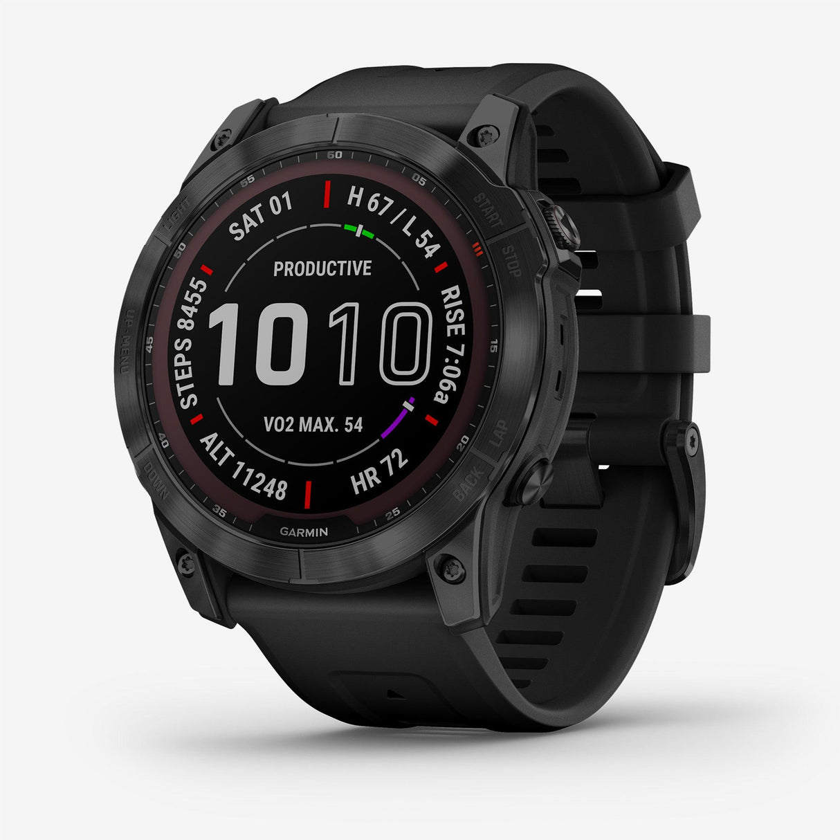 Garmin - Fenix 7X - Sapphire Solar - Black DLC Titanium with Black Band - Le coureur nordique