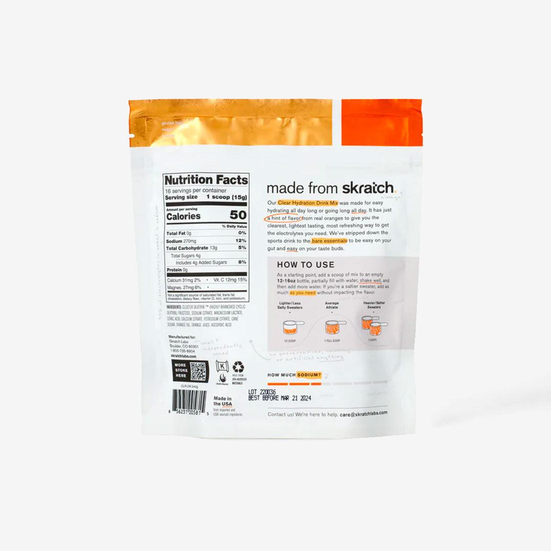 Skratch Labs - Clear Hydration Drink Mix - 240g - Le coureur nordique