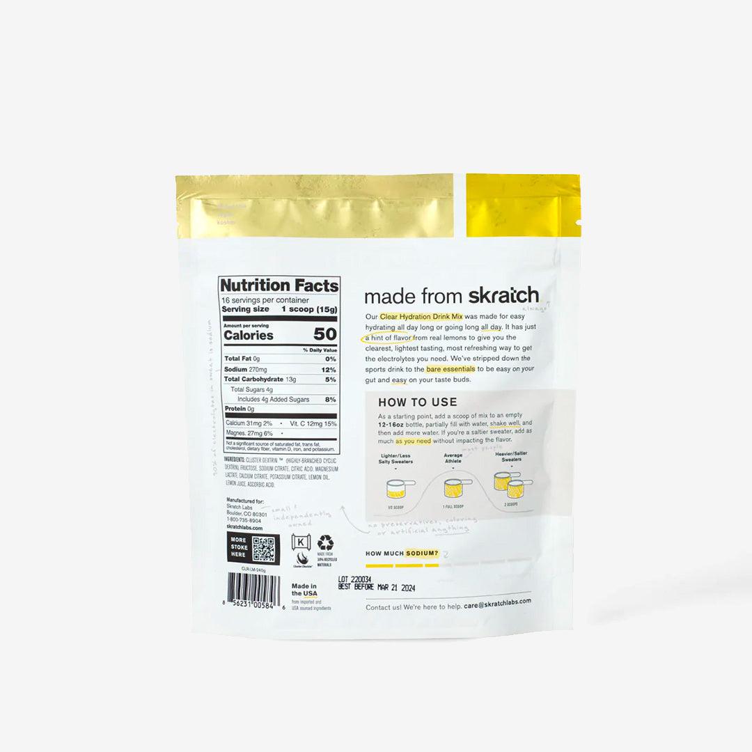 Skratch Labs - Clear Hydration Drink Mix - 240g - Le coureur nordique