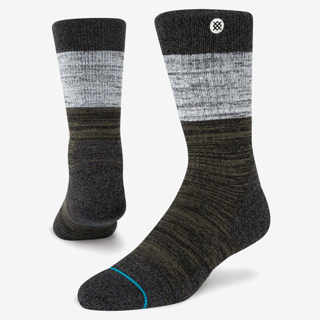 Stance -  Badge Hike Wool Crew - Black - Le coureur nordique