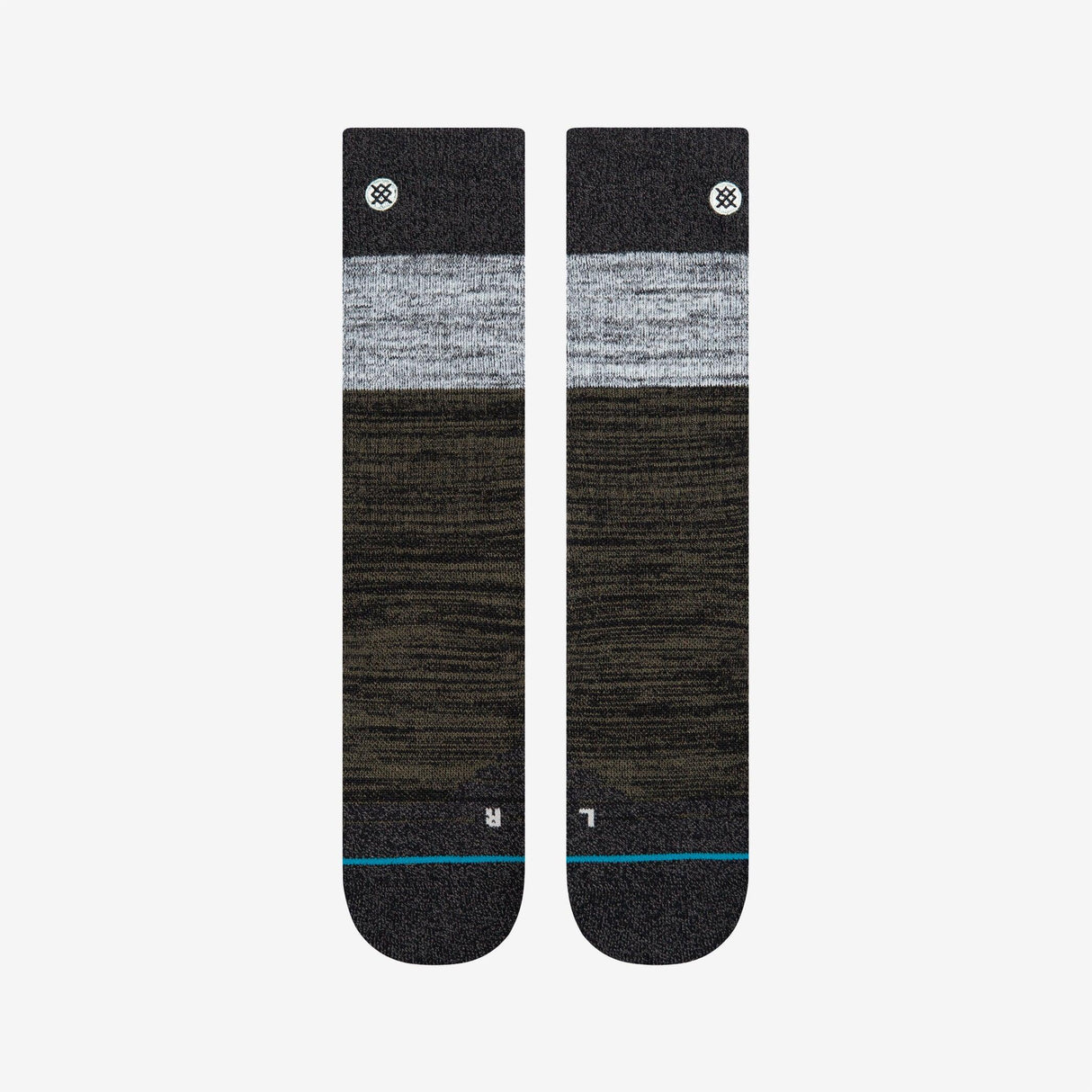 Stance -  Badge Hike Wool Crew - Black - Le coureur nordique