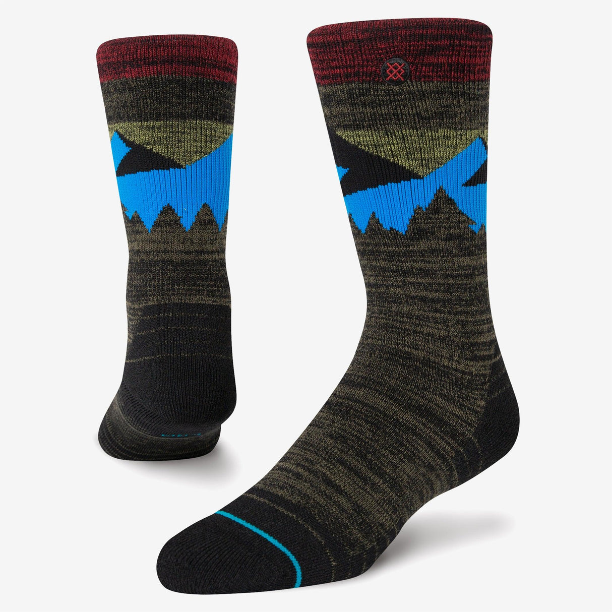 Stance -  Divide Hike Wool Crew - Red - Le coureur nordique