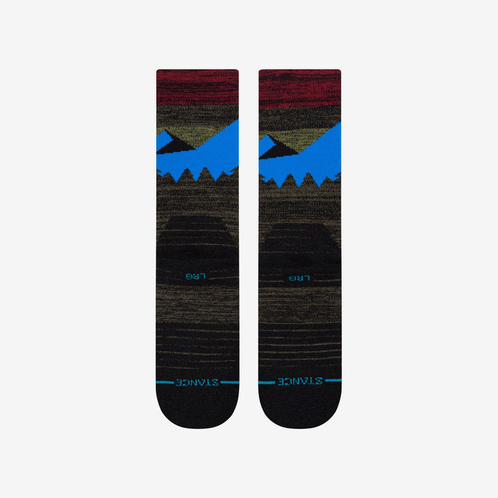 Stance -  Divide Hike Wool Crew - Red - Le coureur nordique